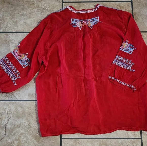 Johnny Was  Red XXL top - Picture 2 of 5